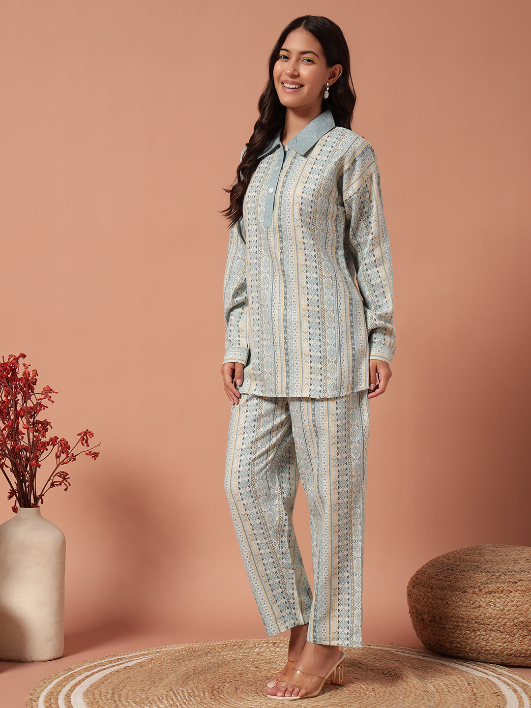 Women Co Ord set - NAVY YELLOW