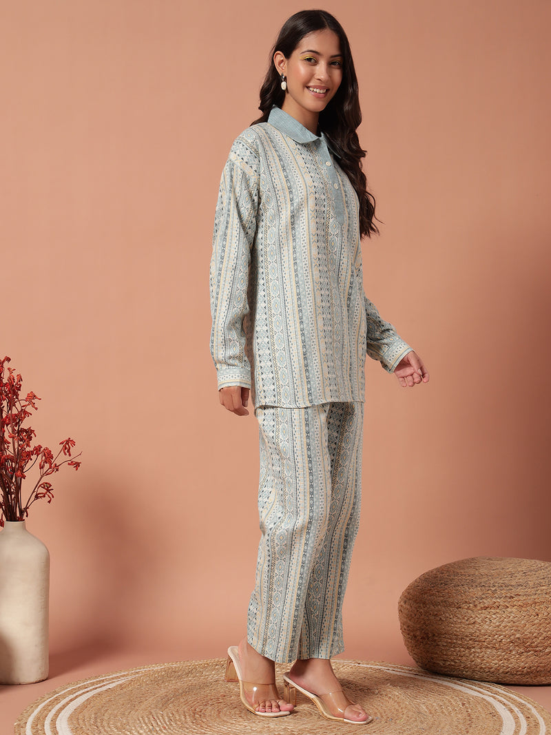 Women Co Ord set - NAVY YELLOW