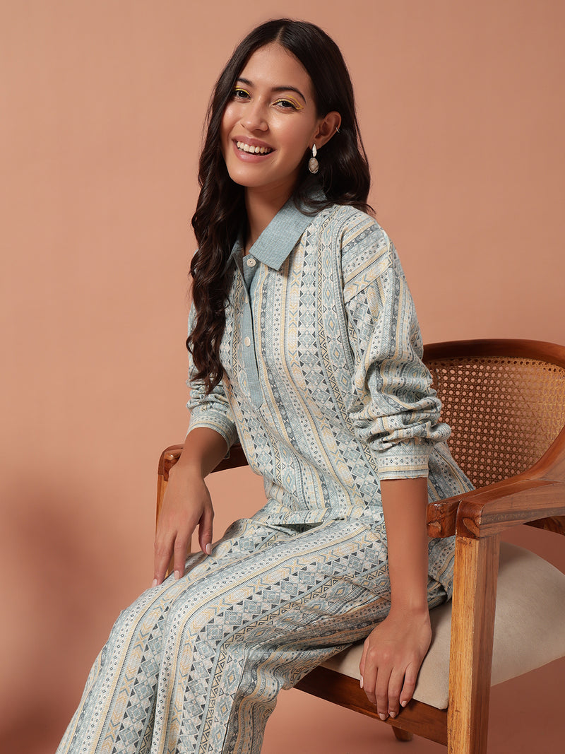 Women Co Ord set - NAVY YELLOW