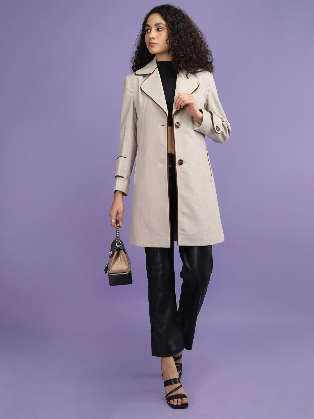 PLAGG Women Winter Stylish Coat - Wheat