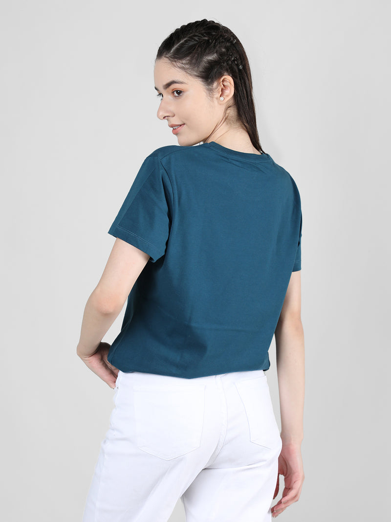 Women Cotton Half Sleeve Loose Fit T-Shirt