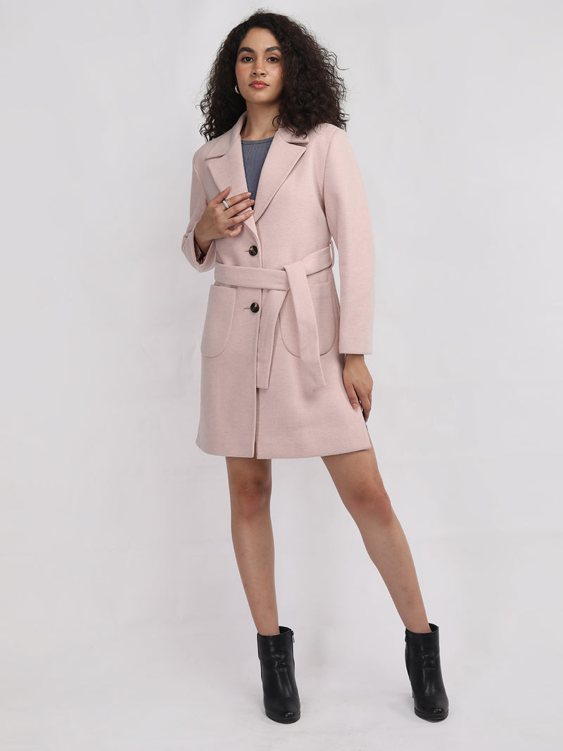 PLAGG Women Winter Stylish Coat - Peach