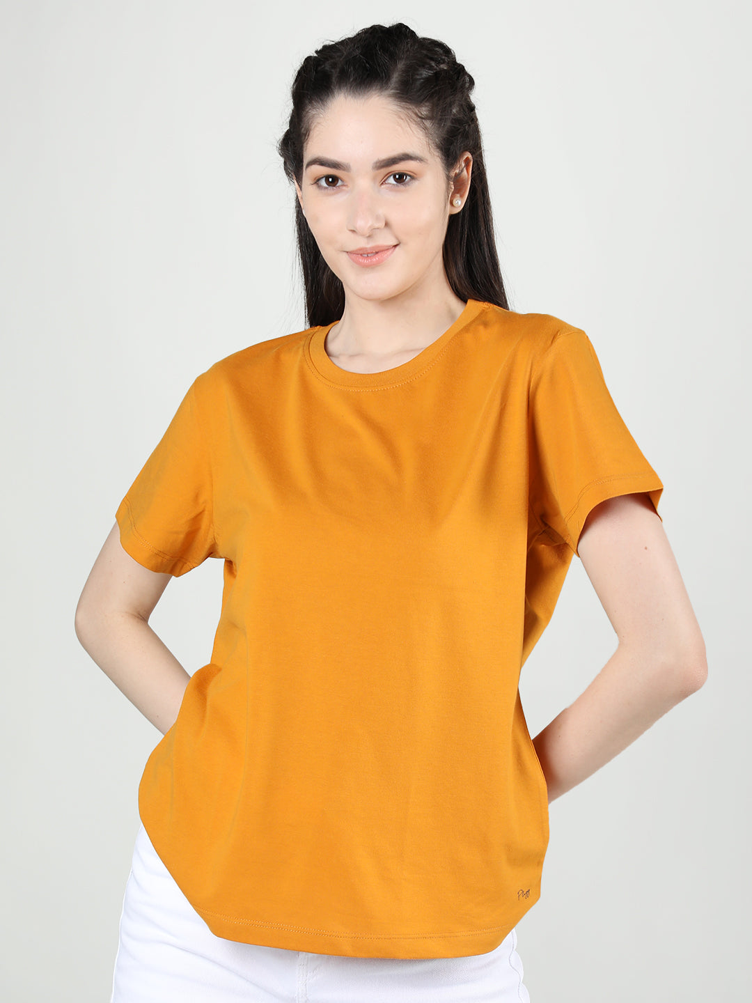 Women Cotton Half Sleeve Loose Fit T-Shirt