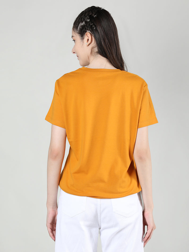 Women Cotton Half Sleeve Loose Fit T-Shirt