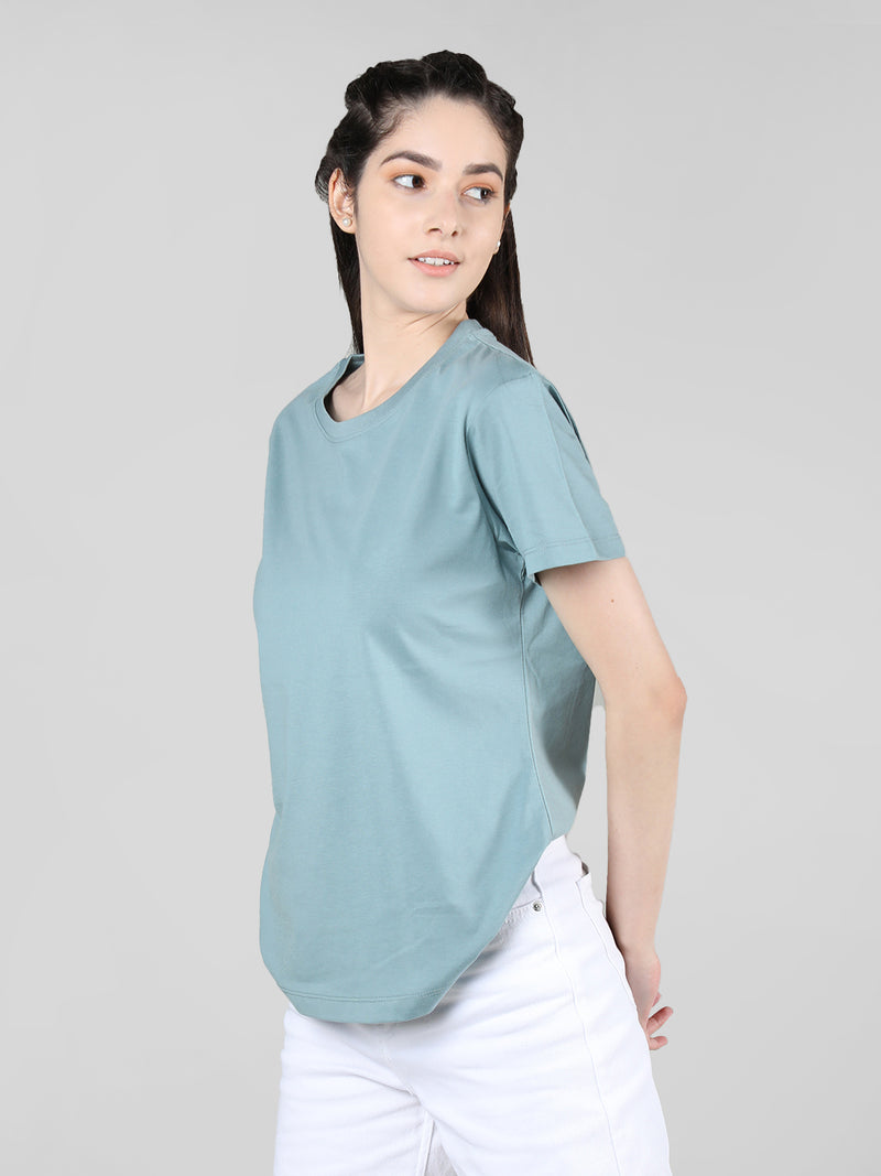 Women Cotton Half Sleeve Loose Fit T-Shirt