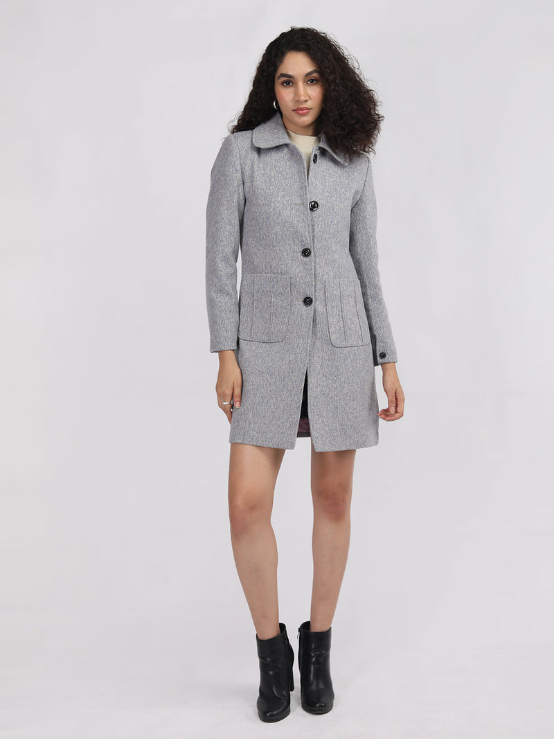 Off White Purple Winter Coat
