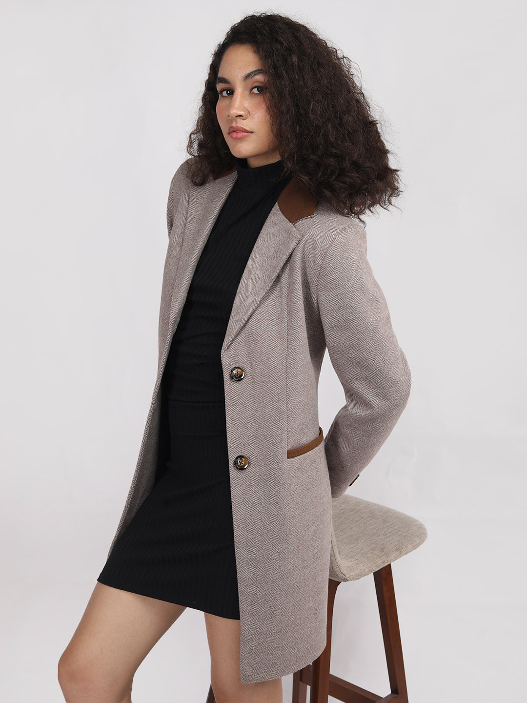 Almond White Winter Coat