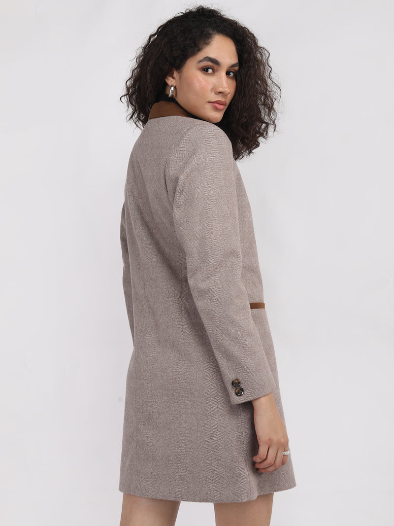 Almond White Winter Coat