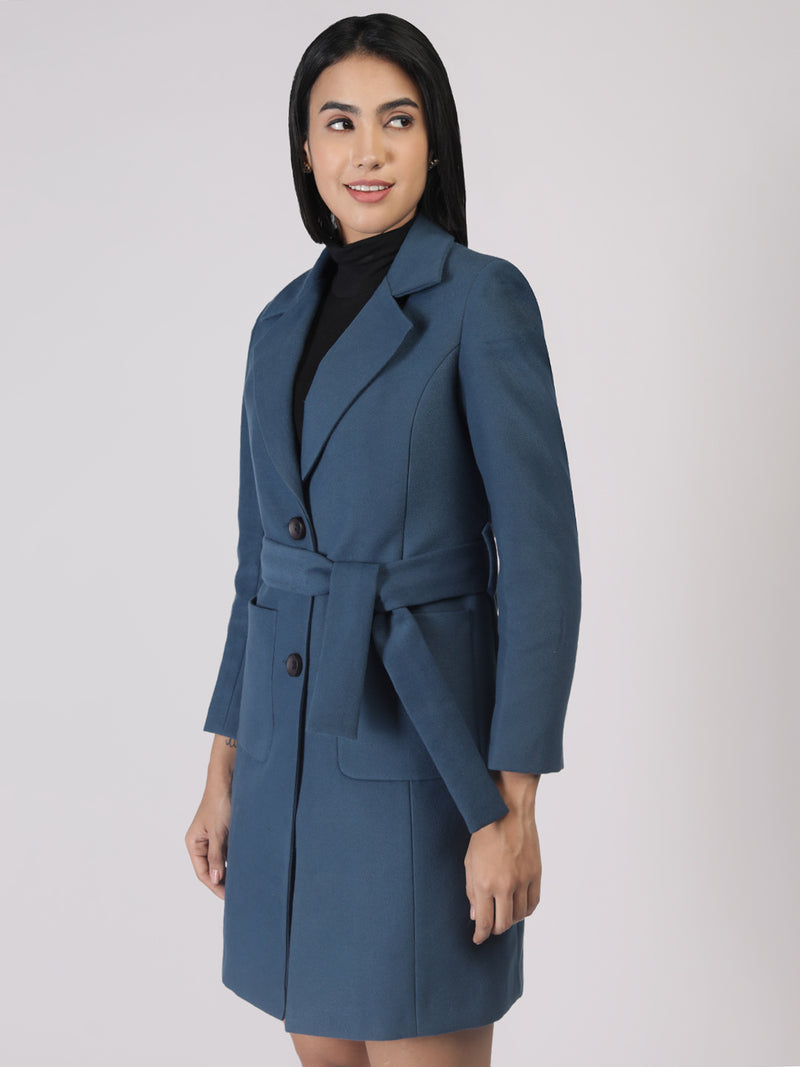 Airforce Longline Belted Winter Trench Coat