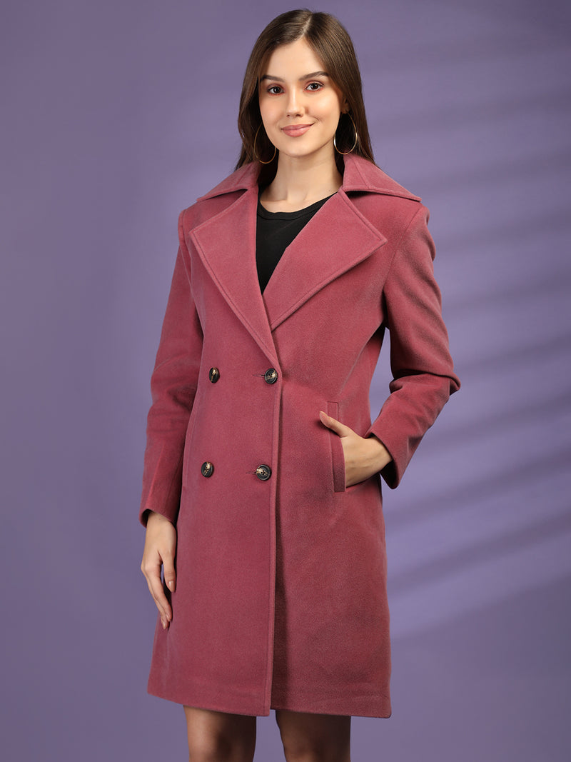 Flamingo Longline Doublebreasted Winter Trench Coat