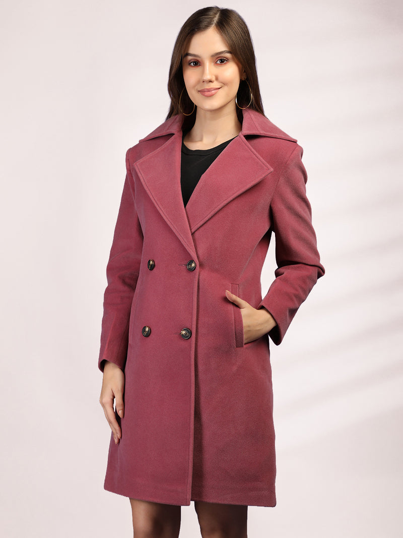 Flamingo Longline Doublebreasted Winter Trench Coat