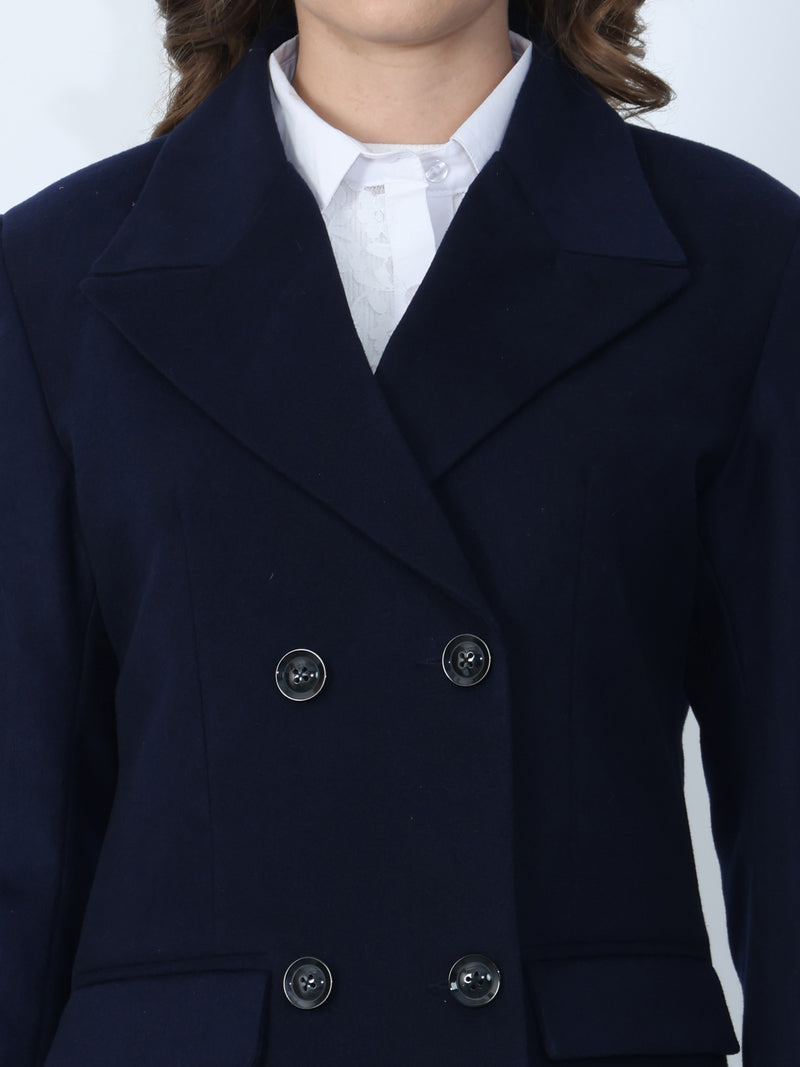 Navy Long Winter Overcoat