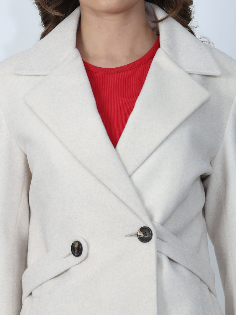 White Belted Trench Coat