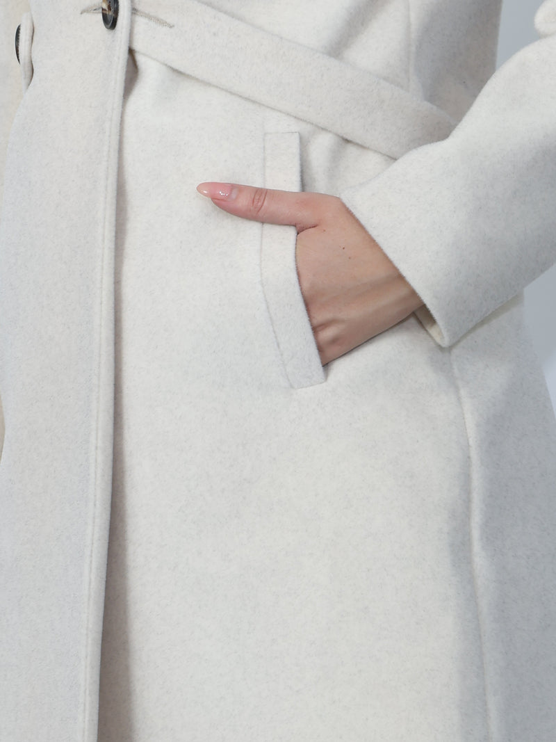 White Belted Trench Coat