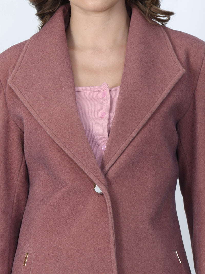 Mauve Long Trench Coat