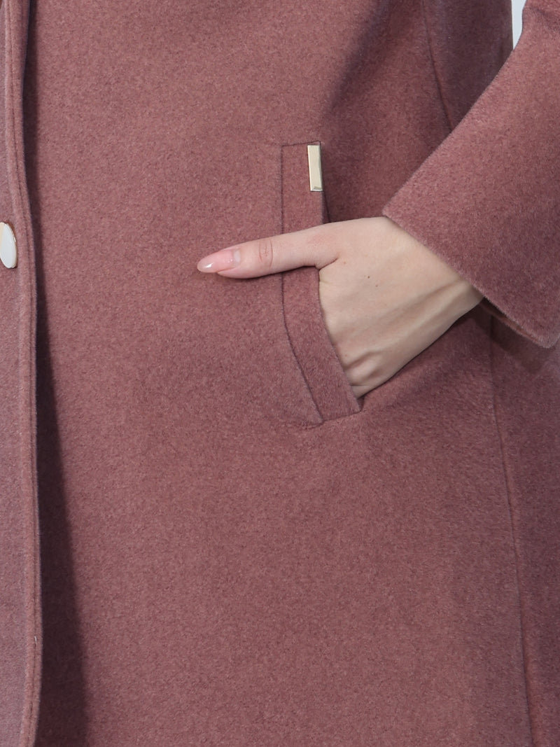 Mauve Long Trench Coat