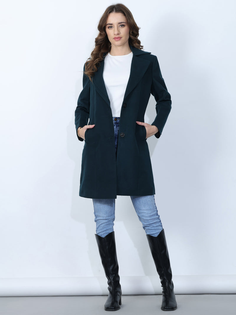 British Green Winter Long Coat