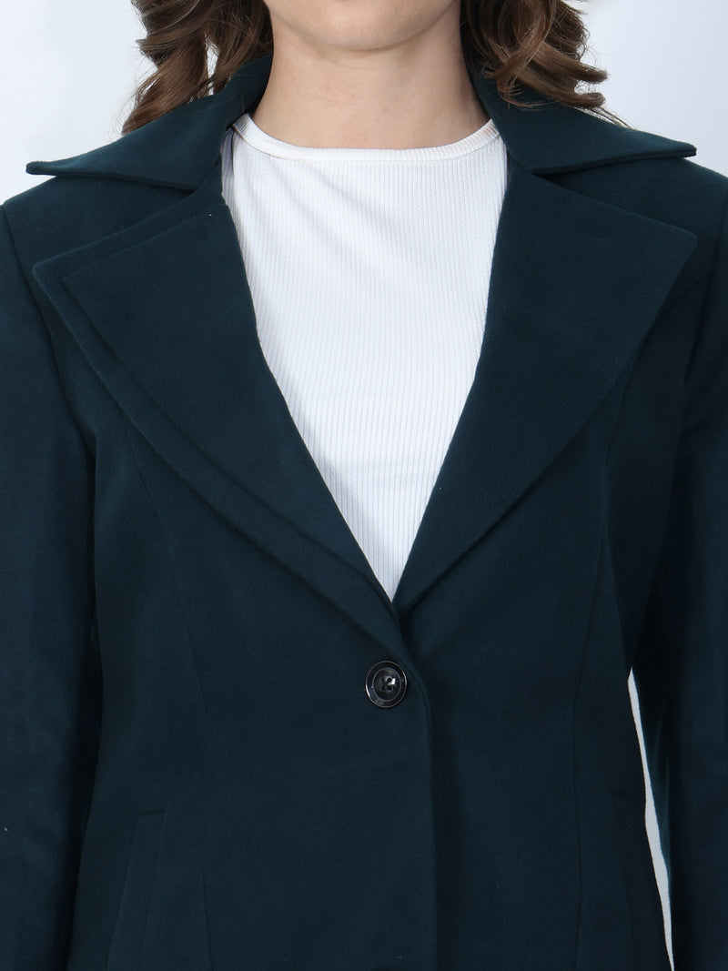 British Green Winter Long Coat