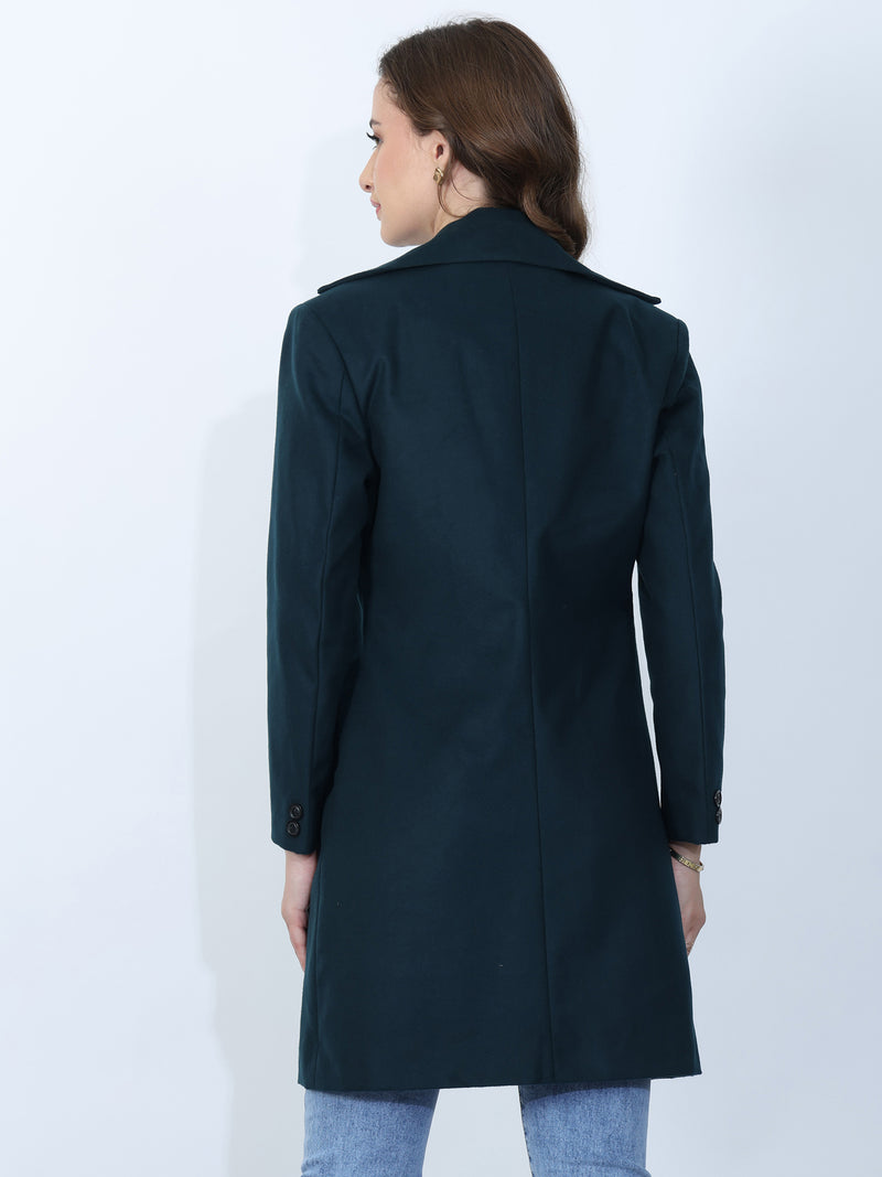 British Green Winter Long Coat