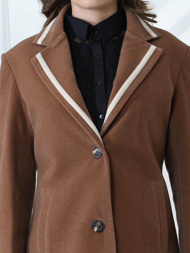 Brown Winter Trench Coat