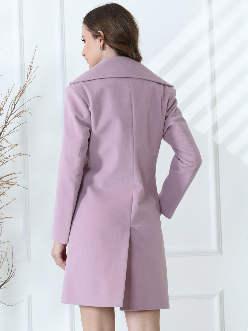 Lavender Double-Breasted Trench Coat