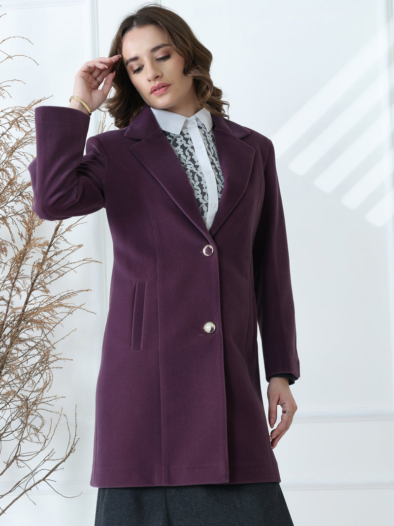 Plum Longline Overcoat