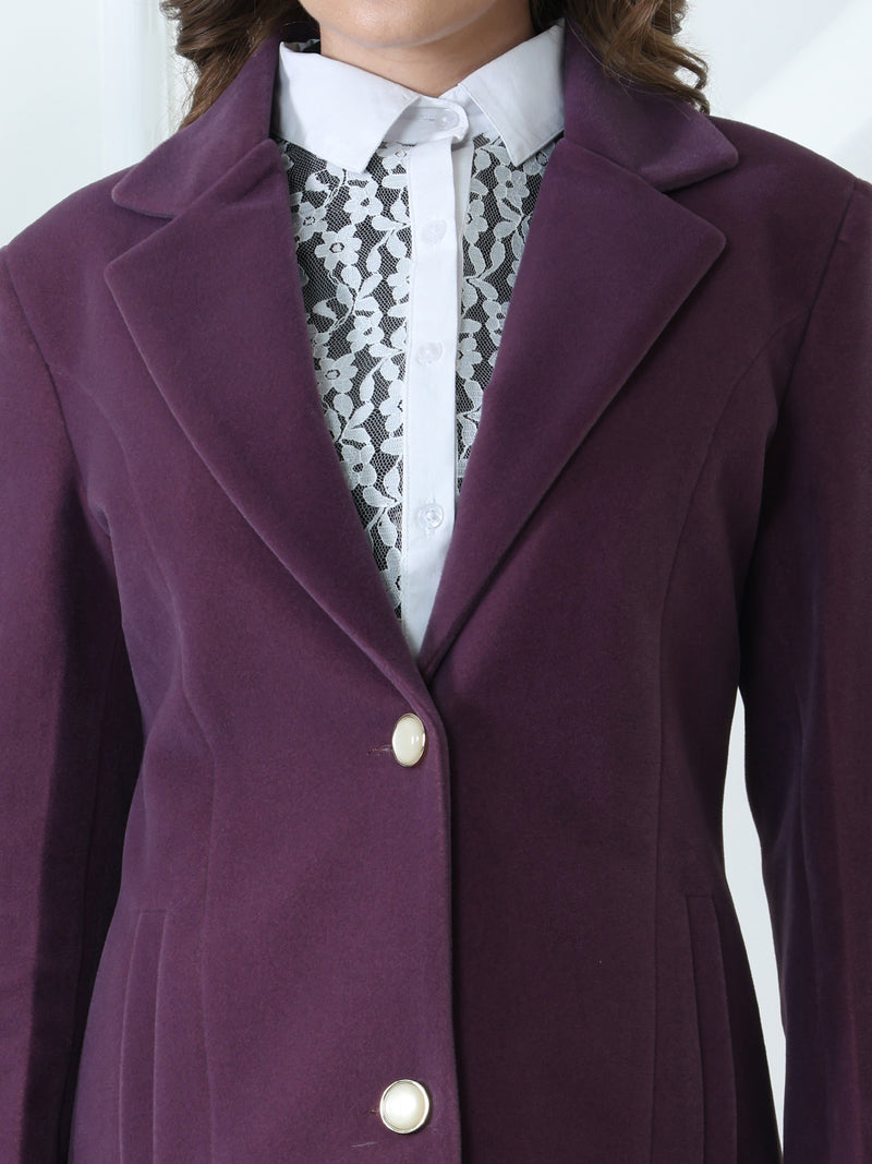 Plum Longline Overcoat
