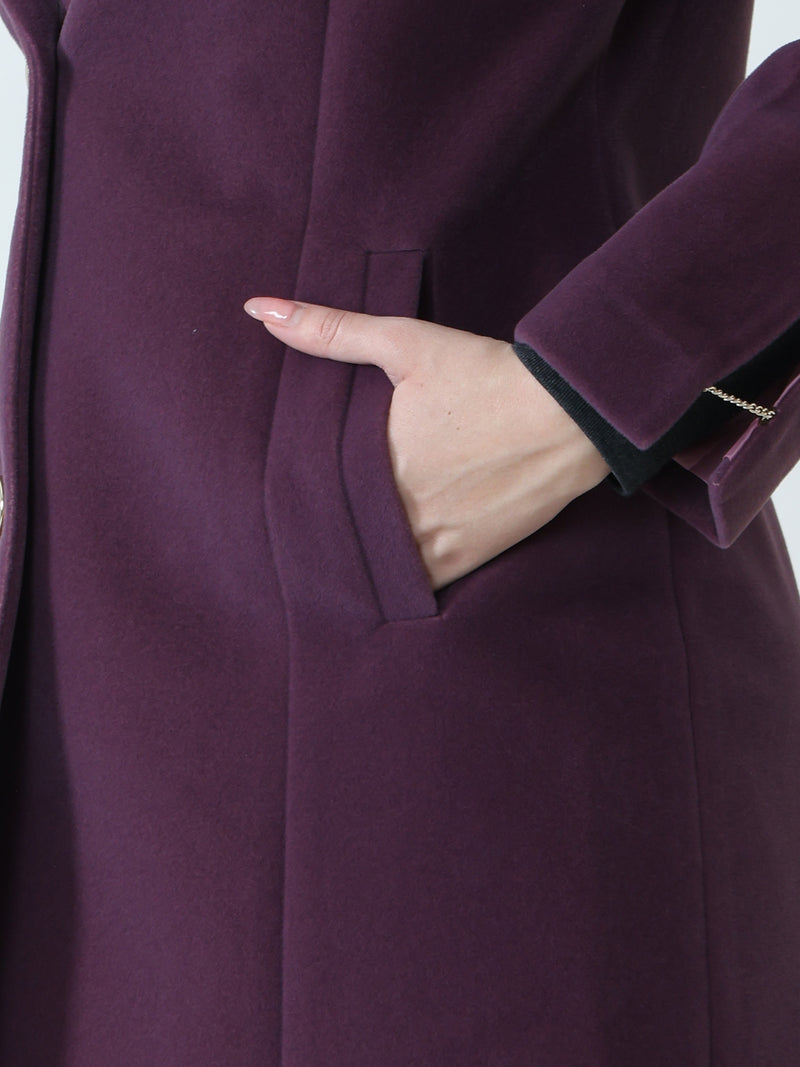 Plum Longline Overcoat