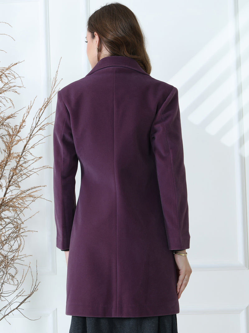 Plum Longline Overcoat