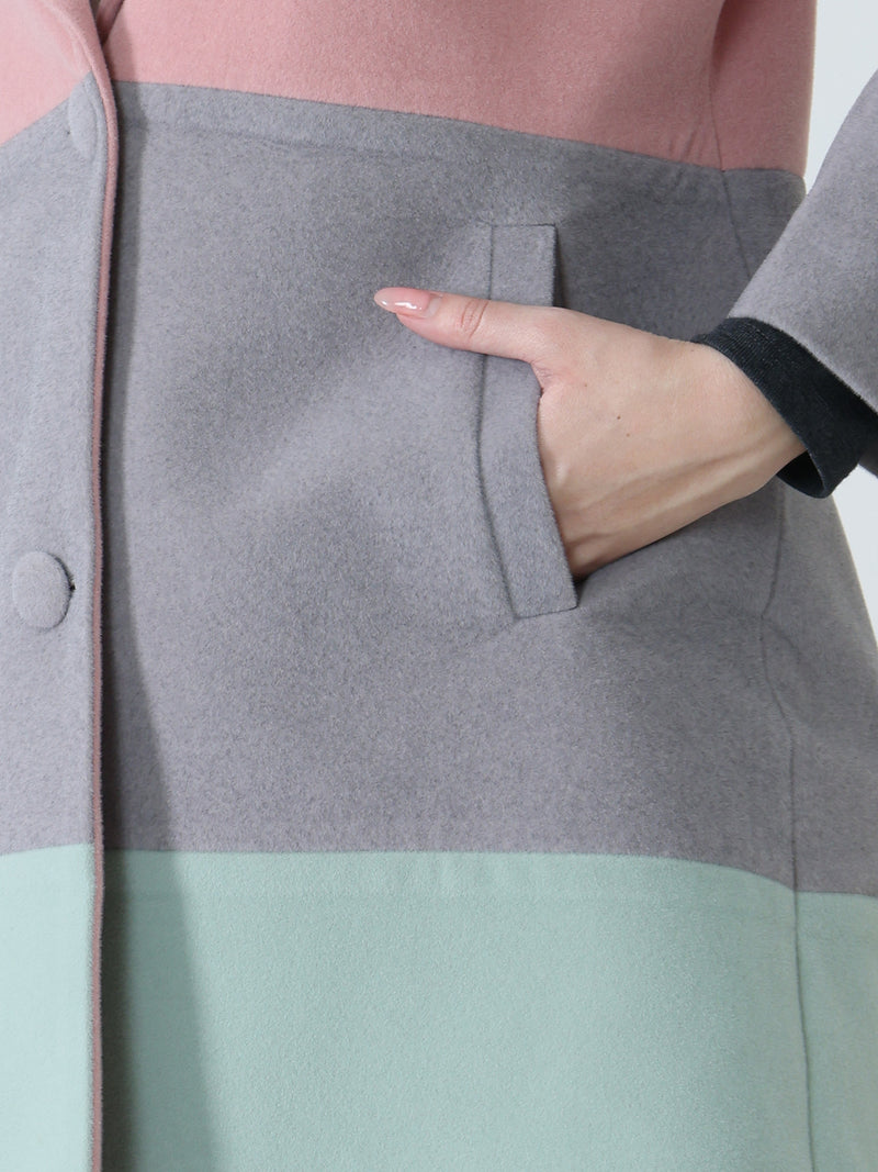 Multicolor Long Winter Coat