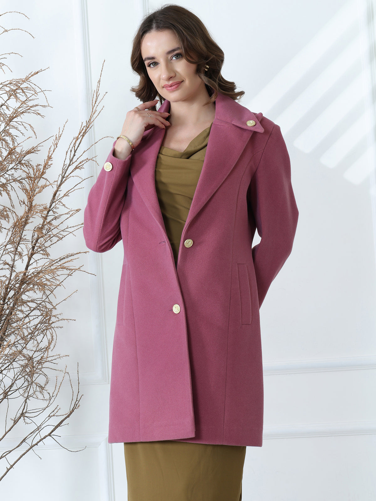 Rose Winter Trench Coat