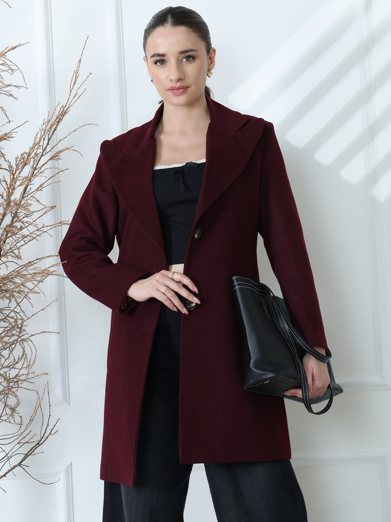 Wine Long Coat