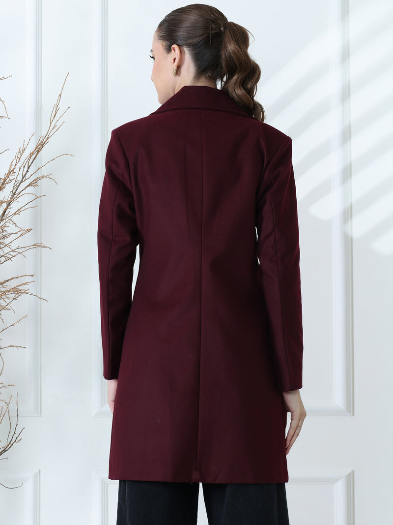 Wine Long Coat