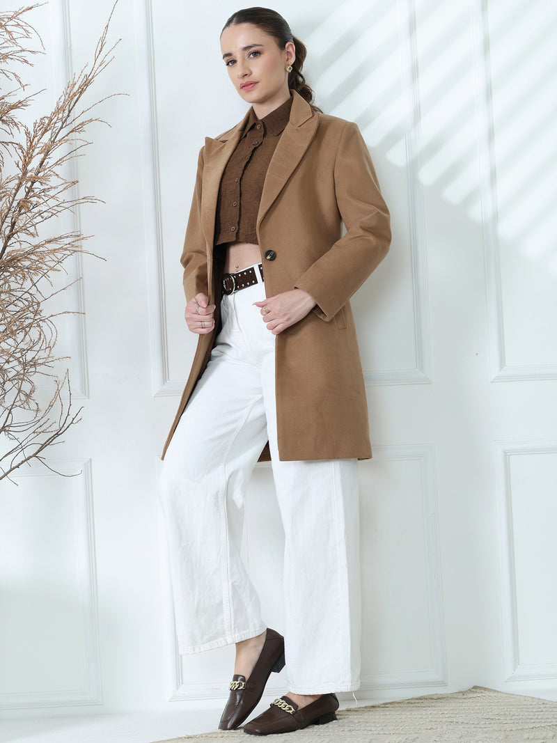 Camel Winter Trench Coat