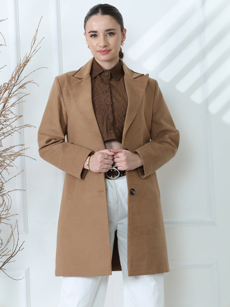 Camel Winter Trench Coat
