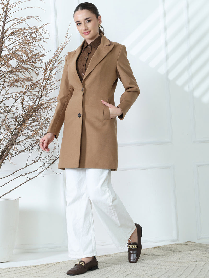 Camel Winter Trench Coat