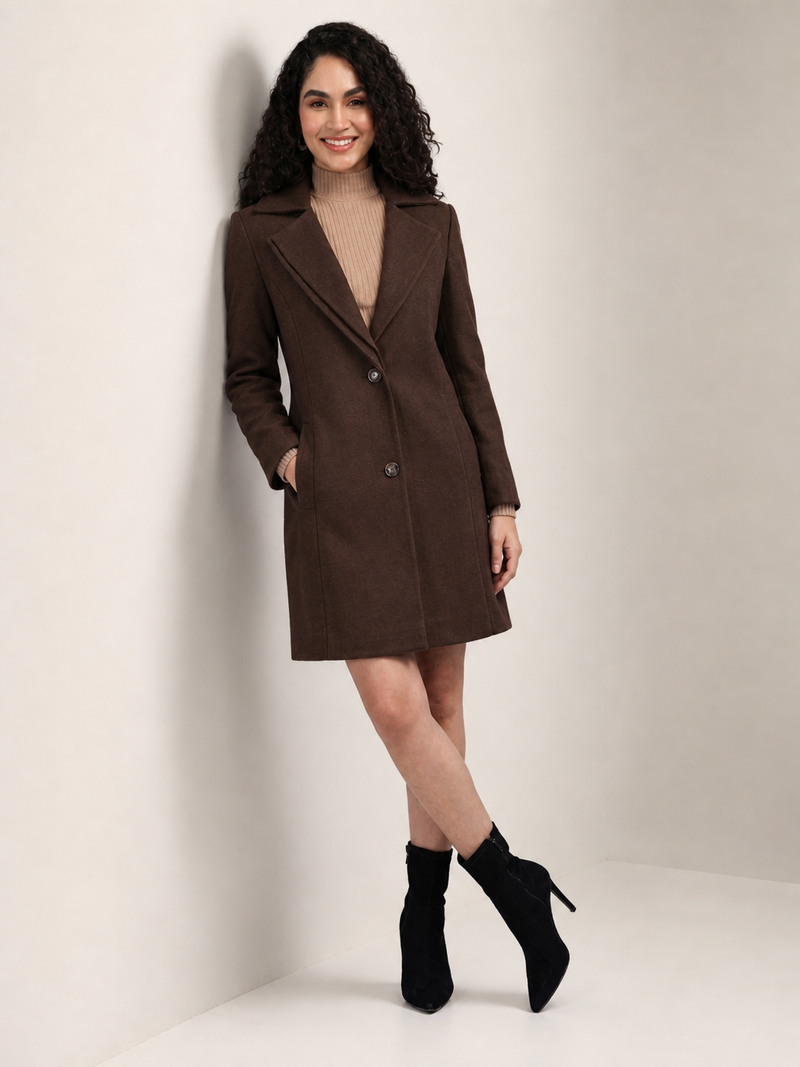 Tweed Longline Winter Trench Coat Pack of 2