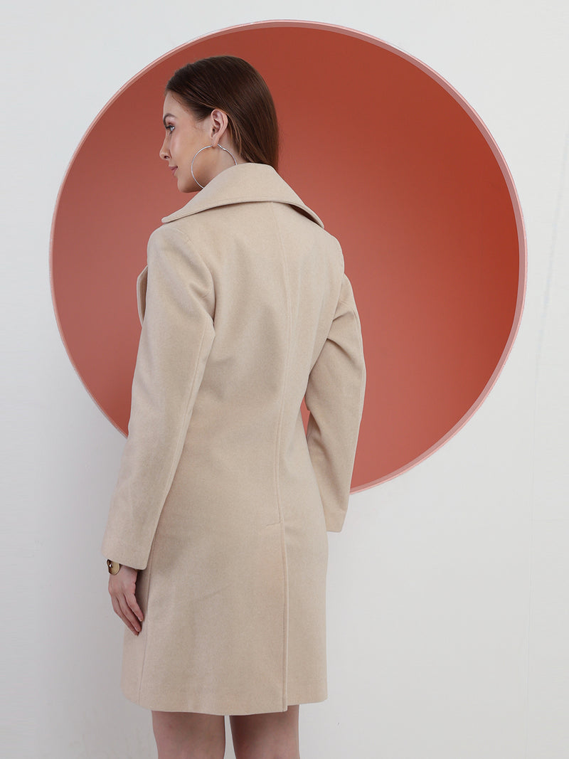 Sand Longline Doublebreasted Winter Trench Coat