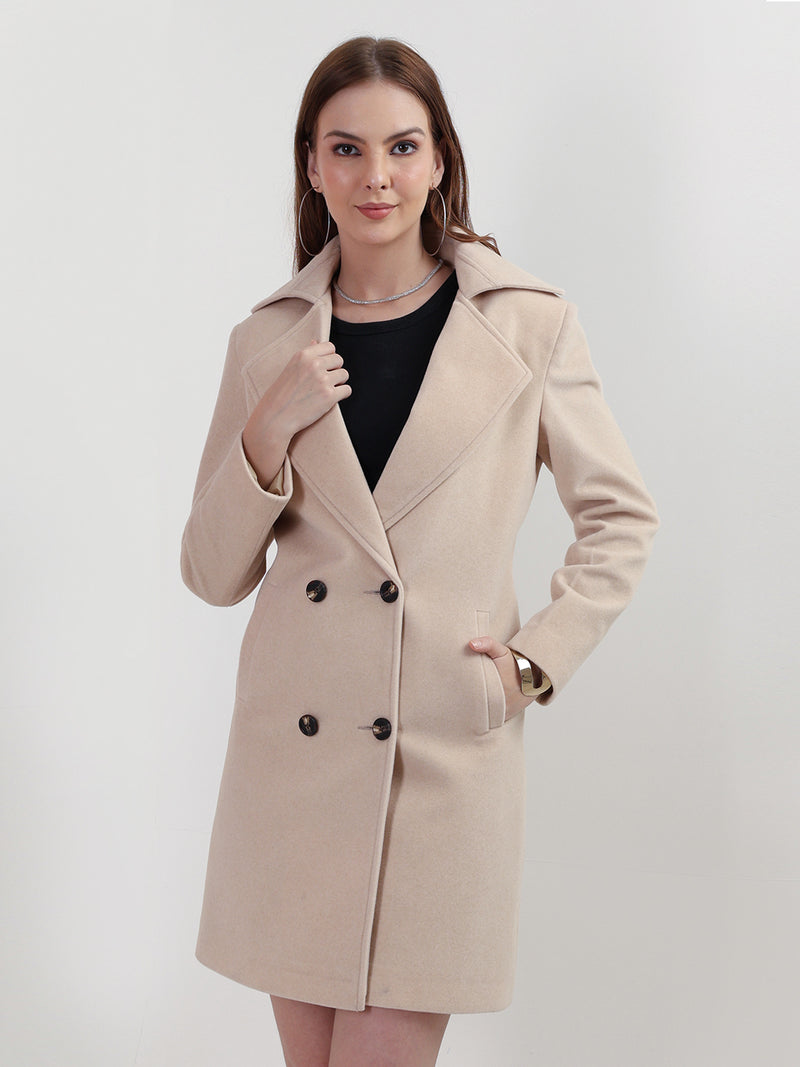 Sand Longline Doublebreasted Winter Trench Coat