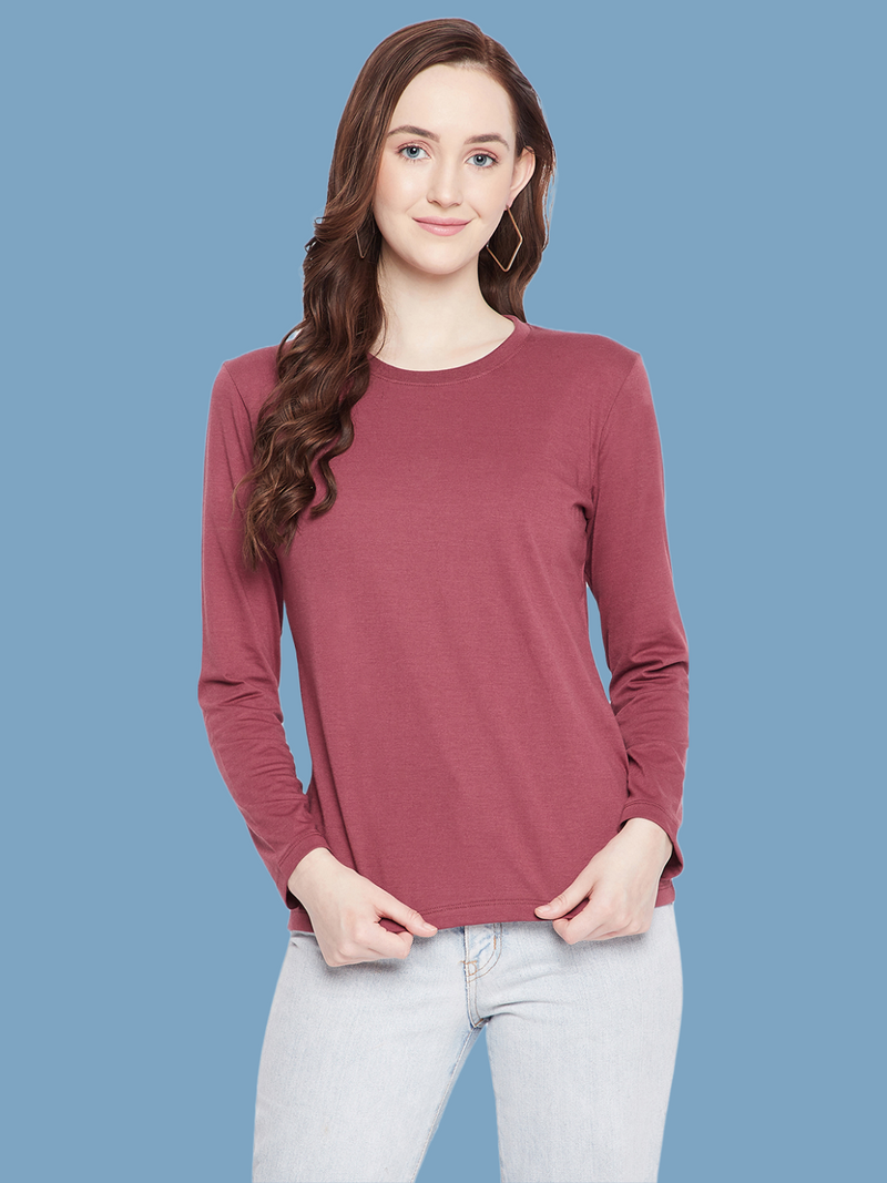 WOMEN COTTON FULL SLEEVE T-SHIRT