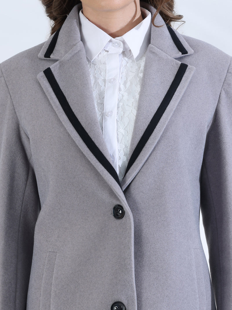 Grey Winter Long Overcoat