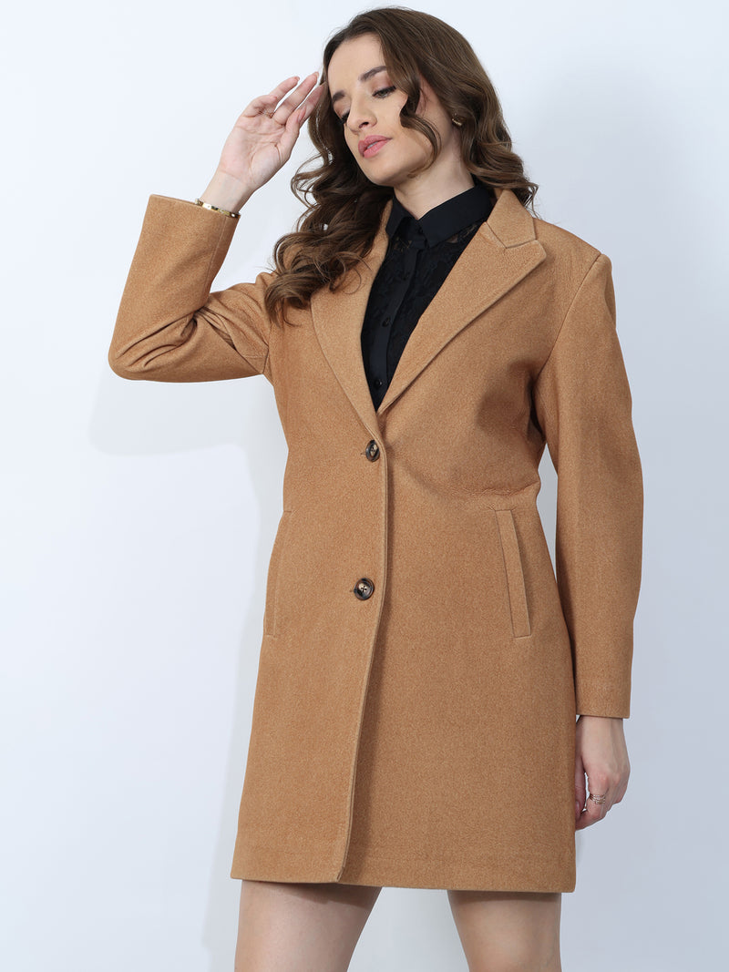 Light Brown LonglineTrench Coat