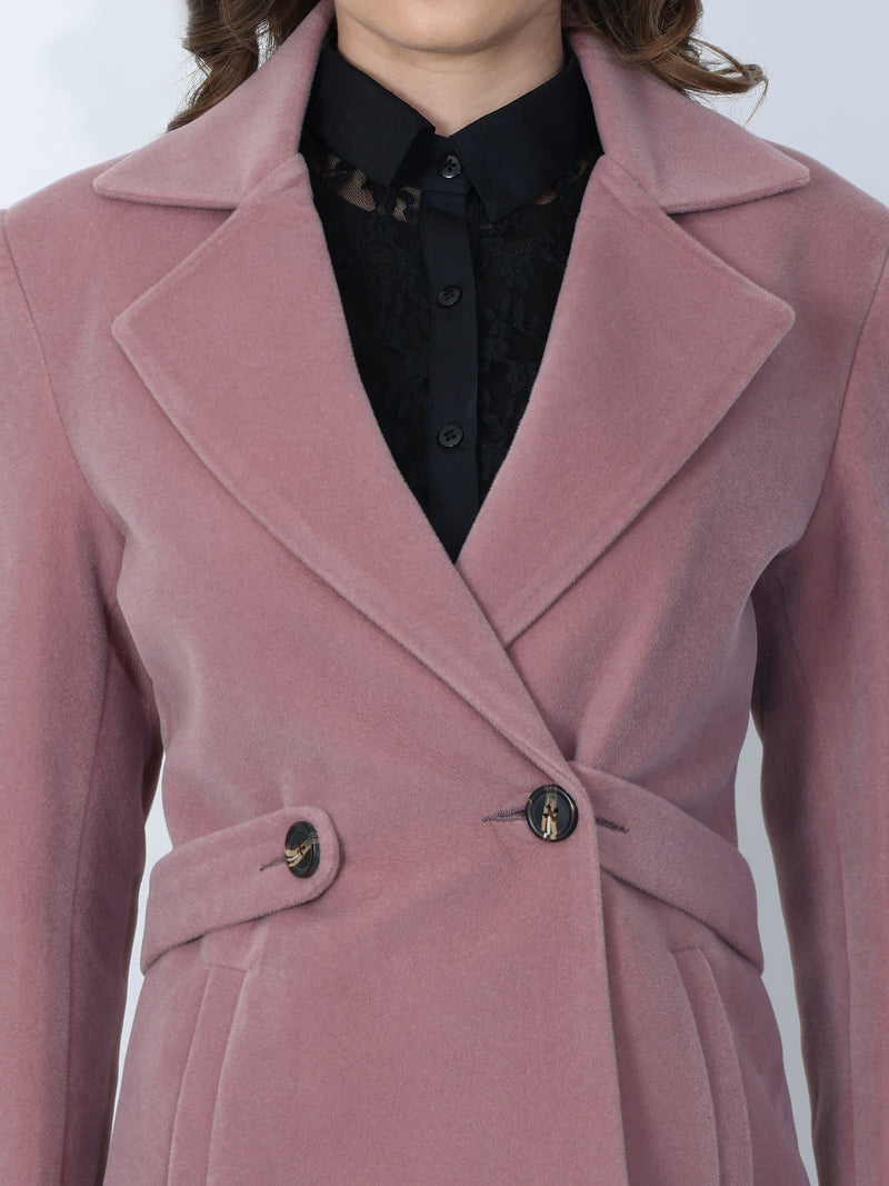 Lilac Belted Long Coat