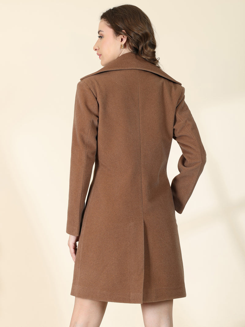 Brown Double-Breasted Trench Coat