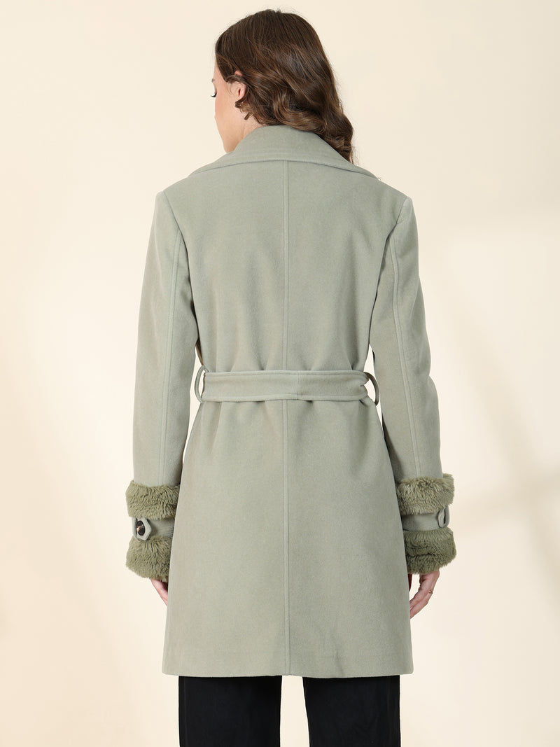 Green Long Trench Coat