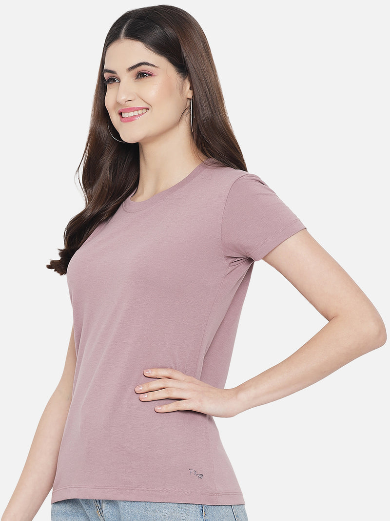 WOMEN COTTON SOLID HALF SLEEVE T-SHIRT