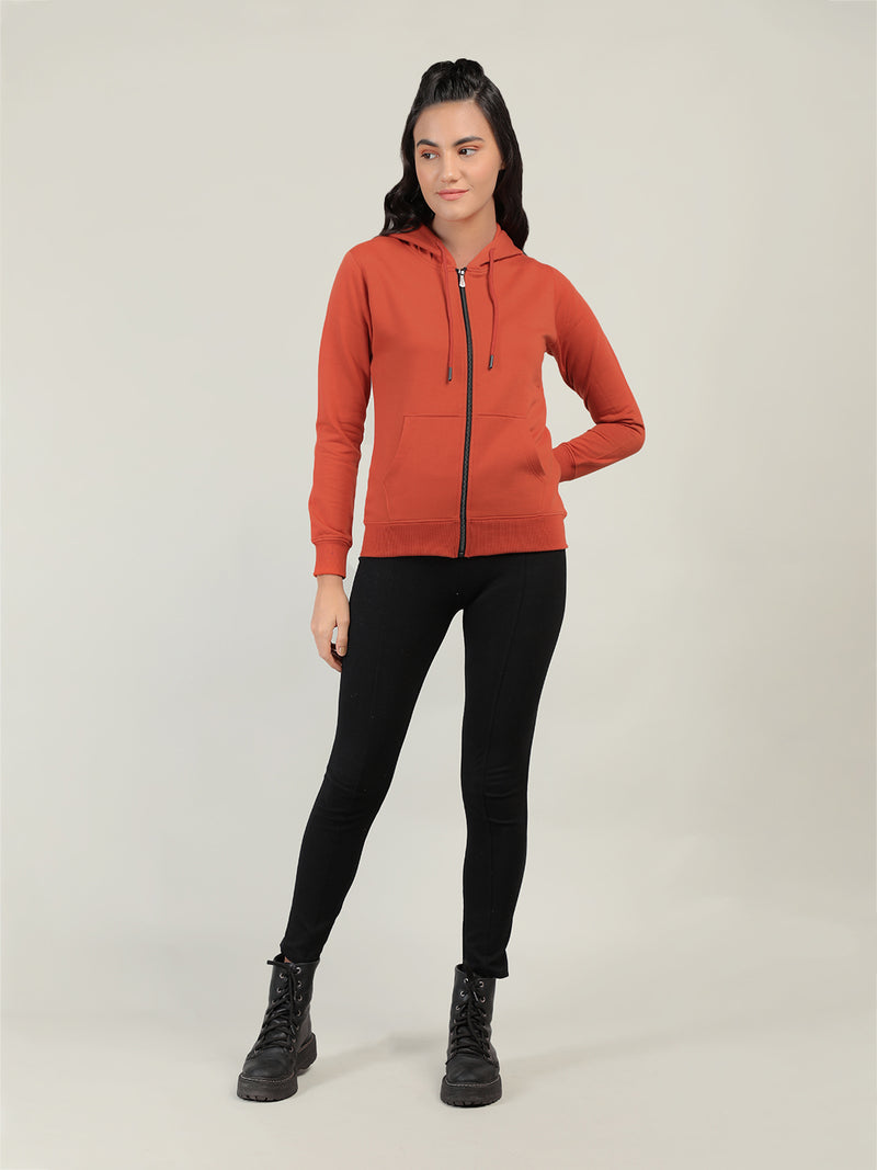 WOMEN WINTER HOODED SWEATSHIRT