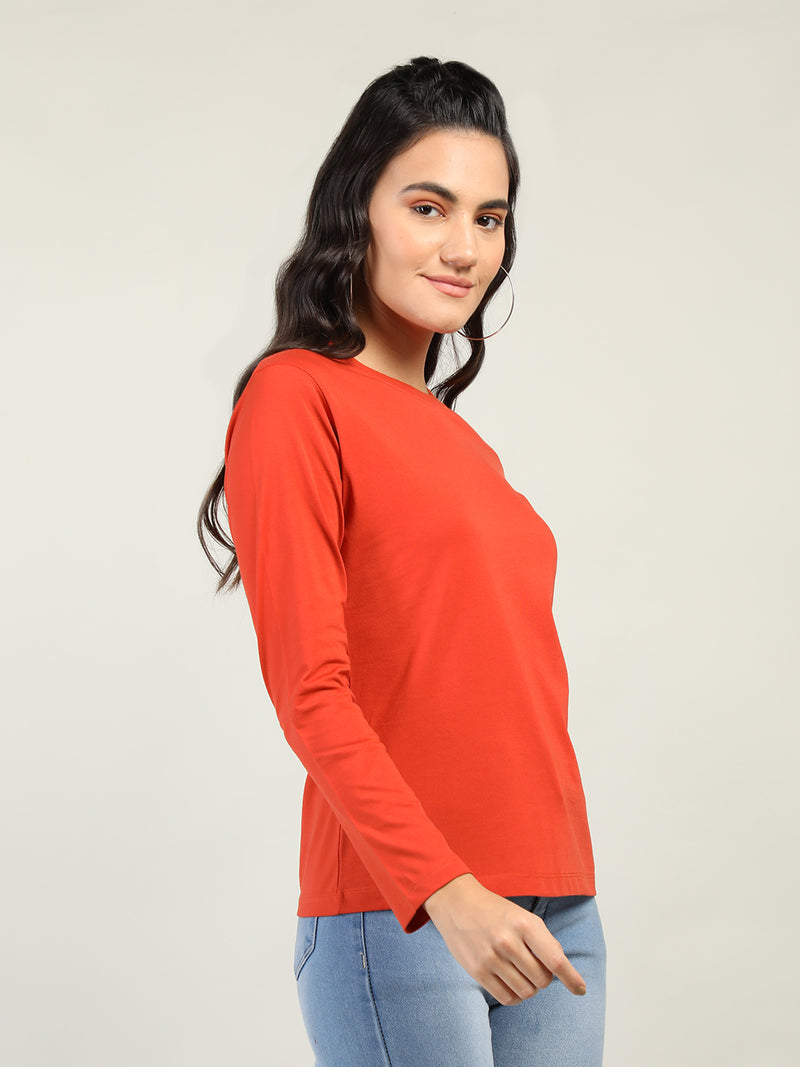 WOMEN COTTON FULL SLEEVE T-SHIRT