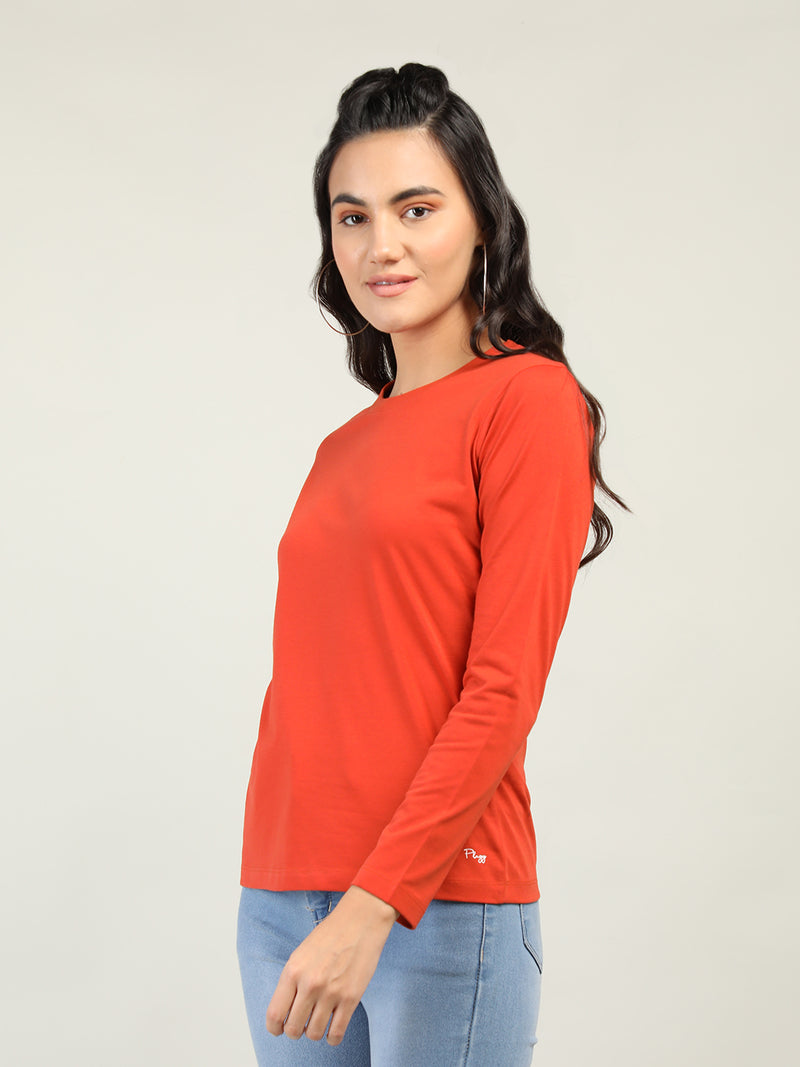 WOMEN COTTON FULL SLEEVE T-SHIRT