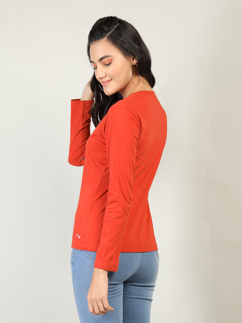WOMEN COTTON FULL SLEEVE T-SHIRT